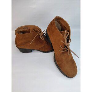 B.O.C Womens Brown Suede Lace-Up Ankle Boots Size 11M
